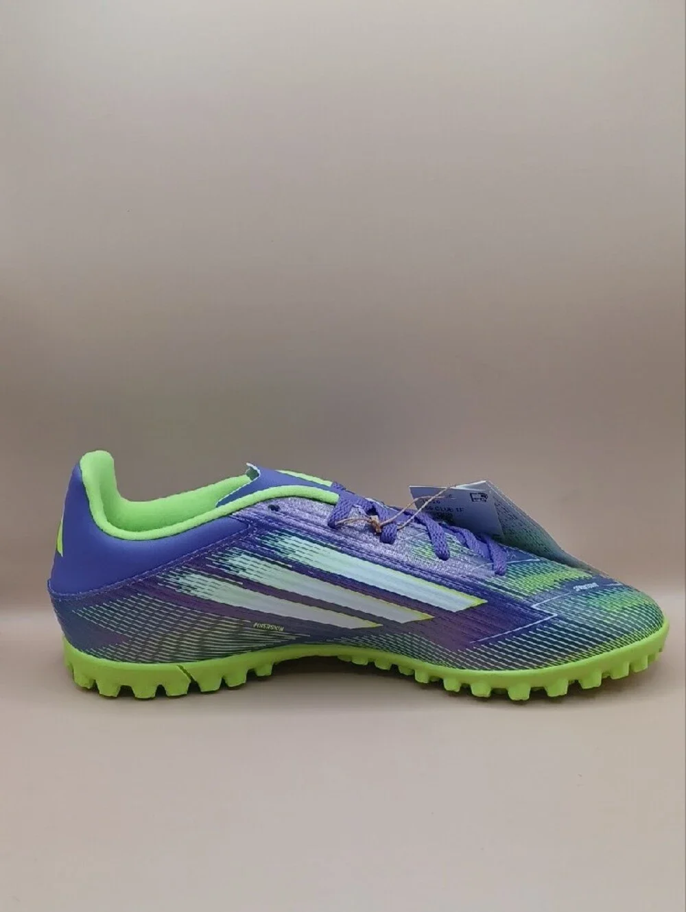 NWOB Adidas F50 Club Series TF Soccer Cleats-Purple/Green Men Size 8.5 US